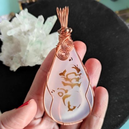 Collier en Agate Montana - 10 x 4,5 cm – Image 2