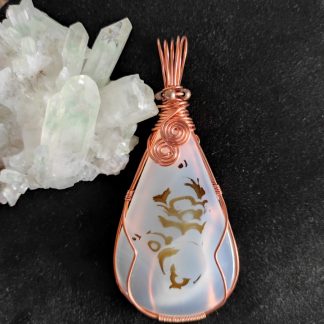 Collier en Agate Montana - 10 x 4,5 cm