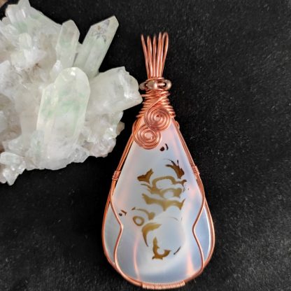 Collier en Agate Montana - 10 x 4,5 cm