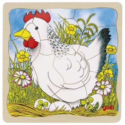 Puzzle à couche découverte de l'oeuf à la poule