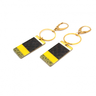 Boucles d'oreilles rectangle chic et moderne