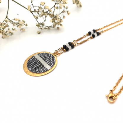Collier sautoir ultra chic à pois – Image 3