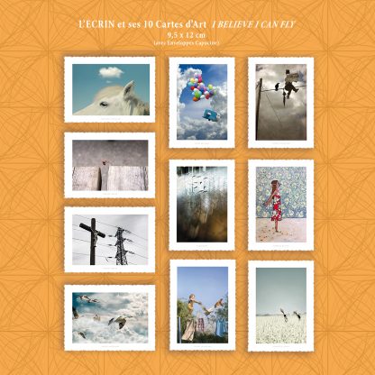 L'ECRIN et ses 10 Cartes d'Art "I BELIEVE I CAN FLY"