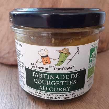 Tartinade de courgettes au curry