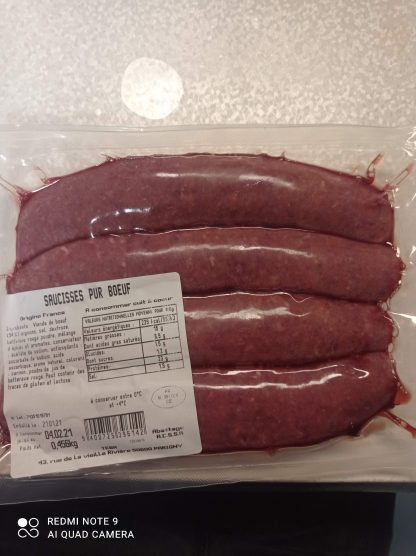 Saucisses pur boeuf