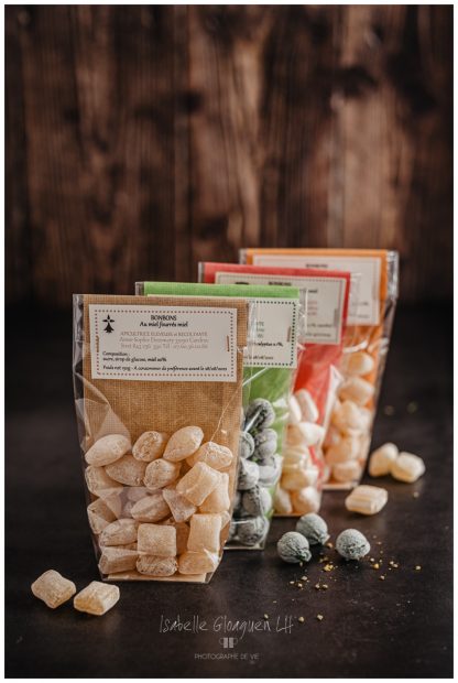 Bonbons fourrés au miel (20%)