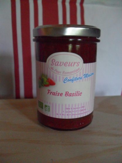 Confiture de fraise basilic 250g AB