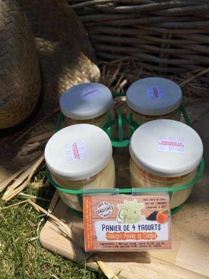 Panier de 4 Yaourts coulis d'abricots