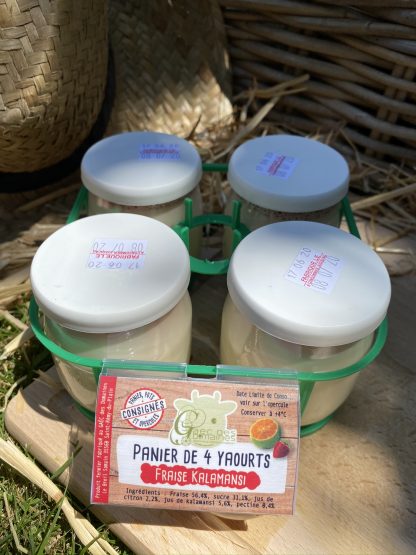 Panier de 4 Yaourts Fraise