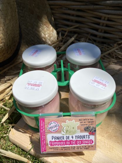 Panier de 4 Yaourts framboise