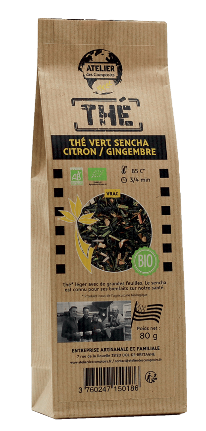 Thé vert Citron Gingembre Bio