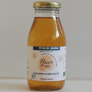 Sirop de plantes-les petits rougegorges-Thym citron- 25 cl - Bio