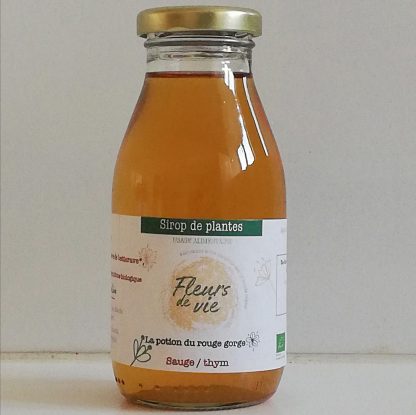 Sirop de plantes - la potion du rougegorge - Sauge/thym- 25 cl - bio
