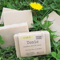 TONIC, savon 2 en 1 corps et cheveux, petit-lait, rassal, gingembre, 100g, nature et progrès