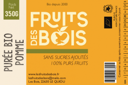 Purée de pomme nature BIO 350g