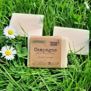 Campagne, 100% d'ici, savon surgras au lait de chèvre et au miel, 100g, Nature et Progrès