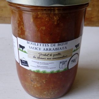Boulettes de boeuf sauce arrabita