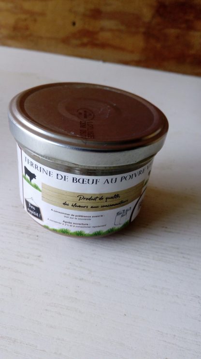 Terrine de boeuf au poivre vert