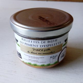 Rillettes de boeuf au piment d'espelette