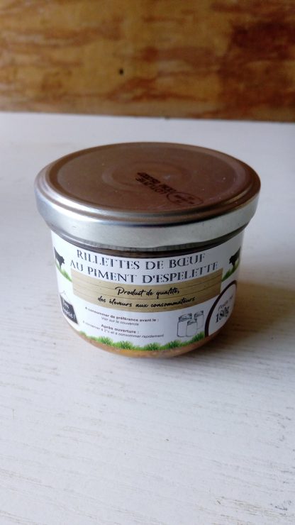Rillettes de boeuf au piment d'espelette