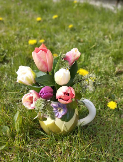 Bouquet de tulipes multicolores