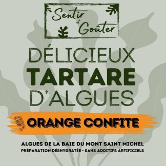 Tartare d'algues orange confite